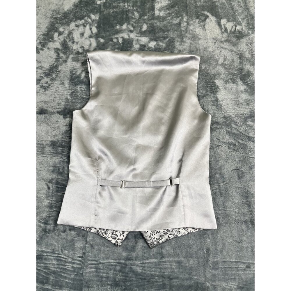 Taylor & Wright Silver Floral Patterned Waistcoat… - image 2